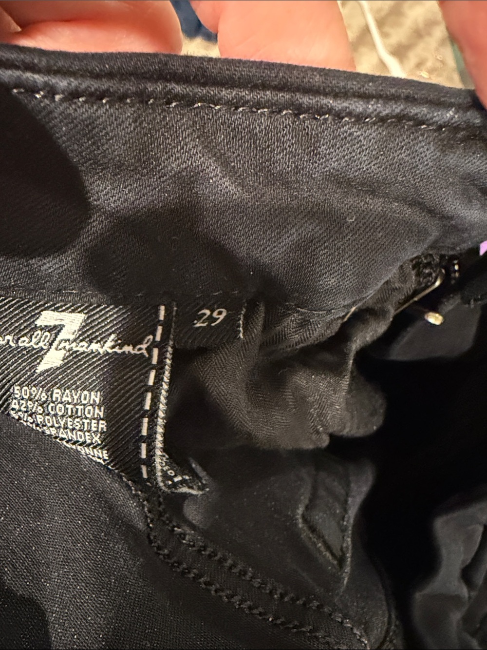 7 For All Mankind Black Slim Jeans